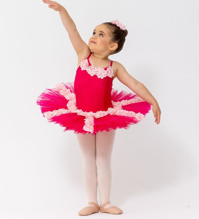 fuchsia pink petal tutu child costume ballet