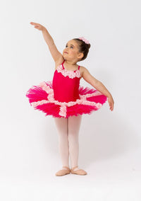 fuchsia pink petal tutu child costume ballet