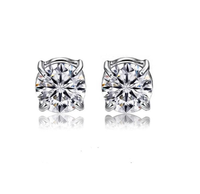 8mm or 10mm Round diamante Earrings