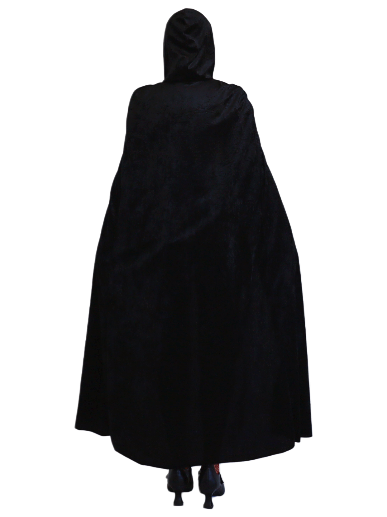 Black Velvet Cape with Hood - Adult