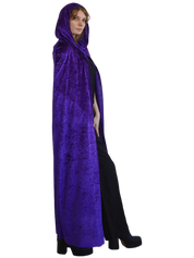 Velvet Cape with Hood - Purple