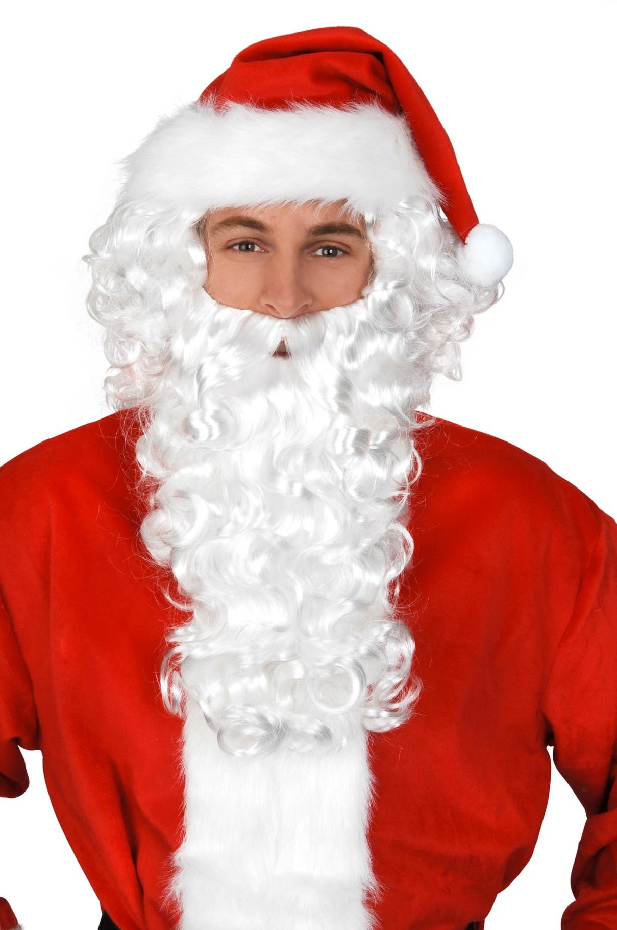 White Curly Wig & Beard