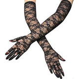Long Black Lace Gloves