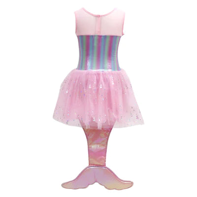 Mermaid Dress with Tail - Pink