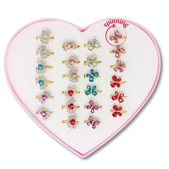 fidget sparkle fashion girls rings jewellery