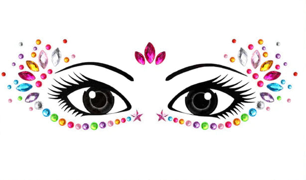 Romantics Bejeweled Face Jewels festival face jewels gems party diamonte belly dancer fancy dress accessories 