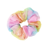 Pastel Rainbow Shiny Stars Scrunchie