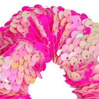 Bright Pink Sequin Hair Scrunchie