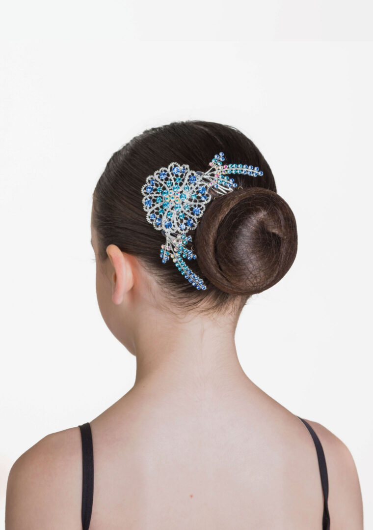 Sapphire Sparkle Hair Comb - Blue