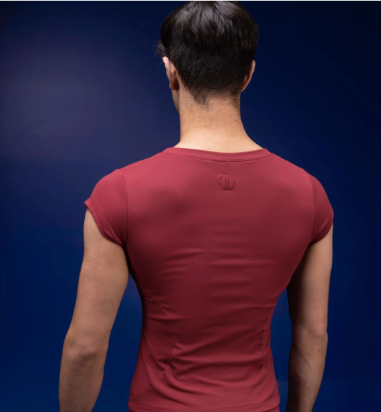 Deep Ruby Tee - By Dean Male Dancewear Men