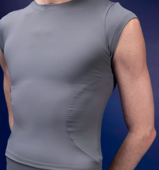 Steel Grey Tee - By Dean male dancewear men