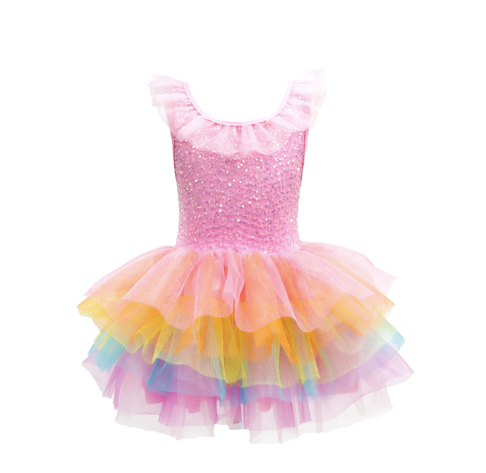 Unicorn Dreamer Multi Layered Rainbow Party Dress