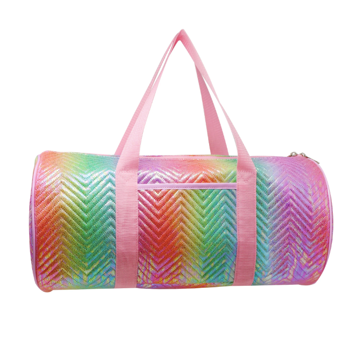Unicorn Dreamer Quilted Rainbow Duffle Bag dance