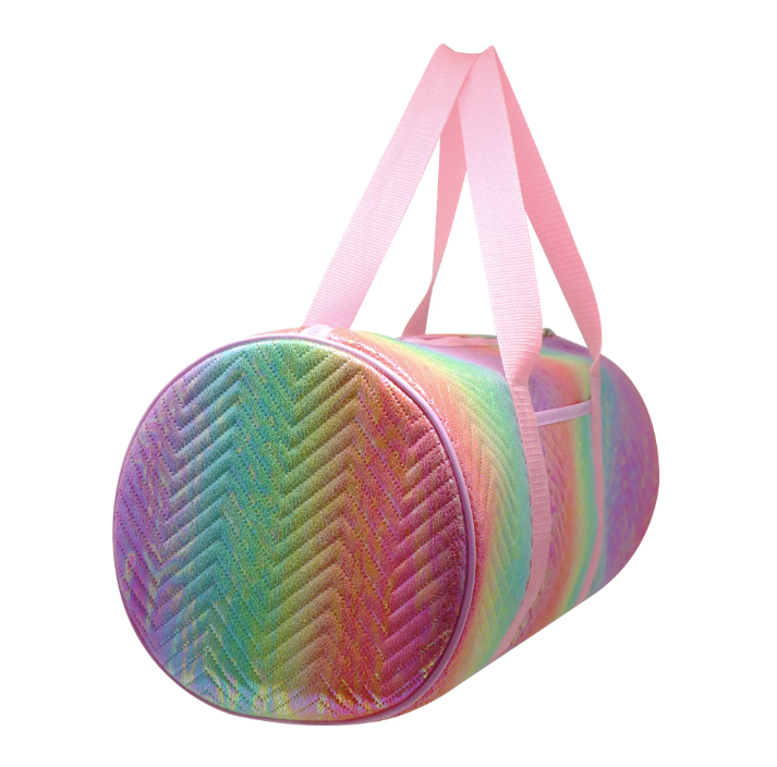 Unicorn Dreamer Quilted Rainbow Duffle Bag dance