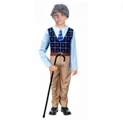 Children Blue Grandpa Costume 100 days school costume