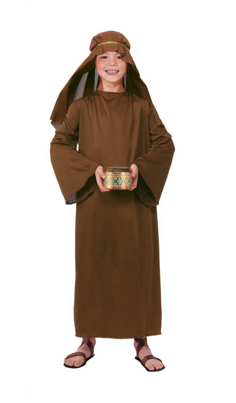 Wiseman Robe & Headpiece Brown - Child