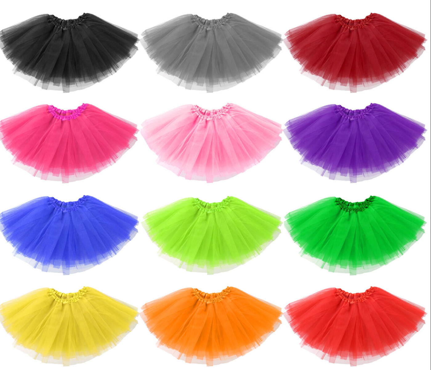 Coloured Tulle Tutu Skirts