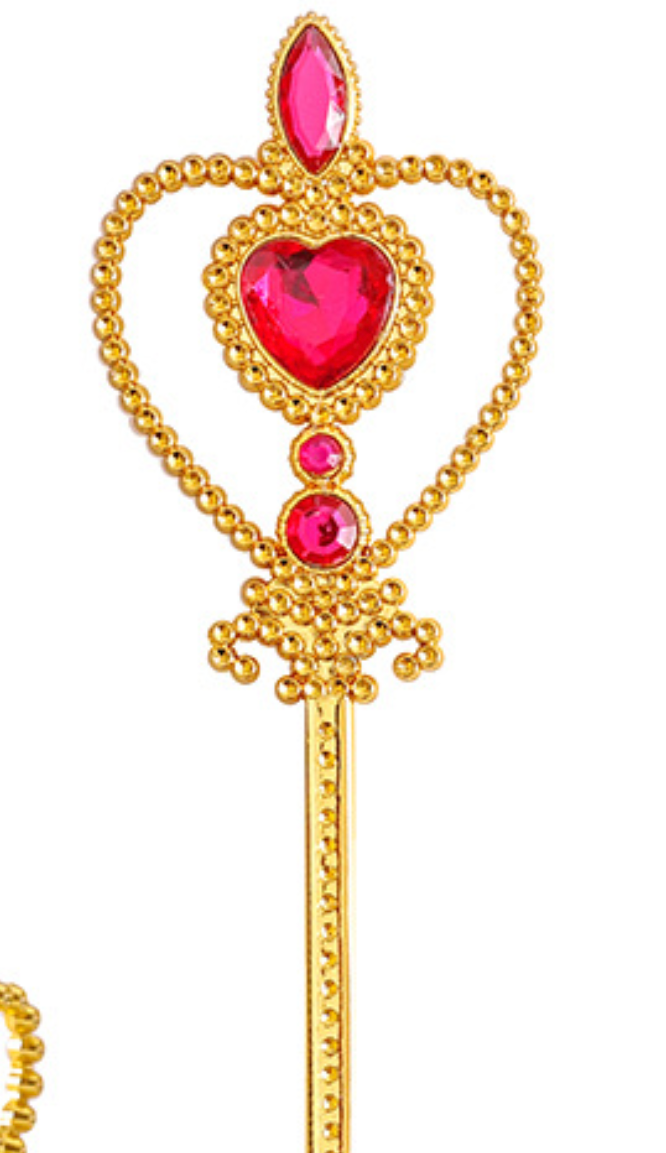 Pink & Gold Royal Heart Wand