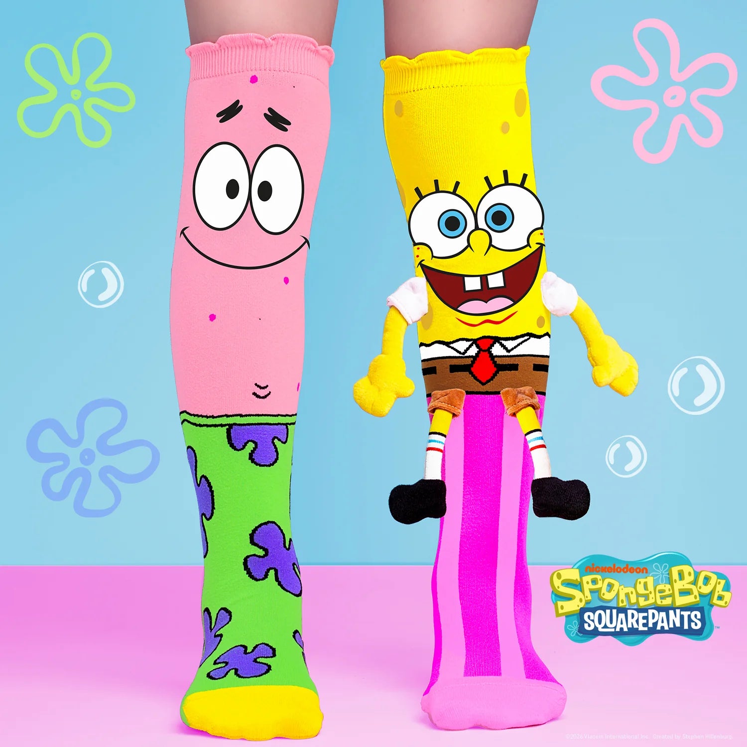 SpongeBob SquarePants knee high socks by MADMIA with bright character design