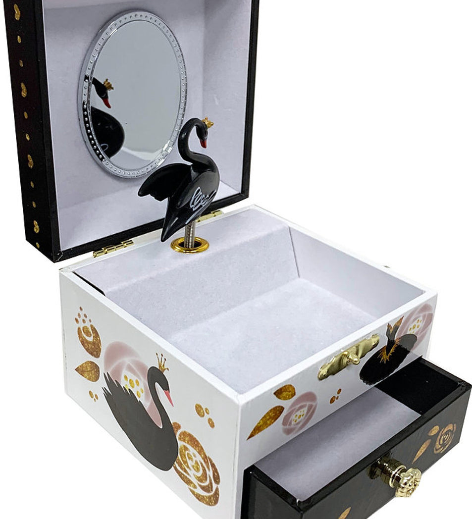 Black Swan Musical Jewellery Box - Small