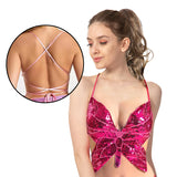 Sequin Butterfly Top - Adult Pink