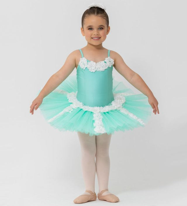 Mint petal tutu child costume ballet