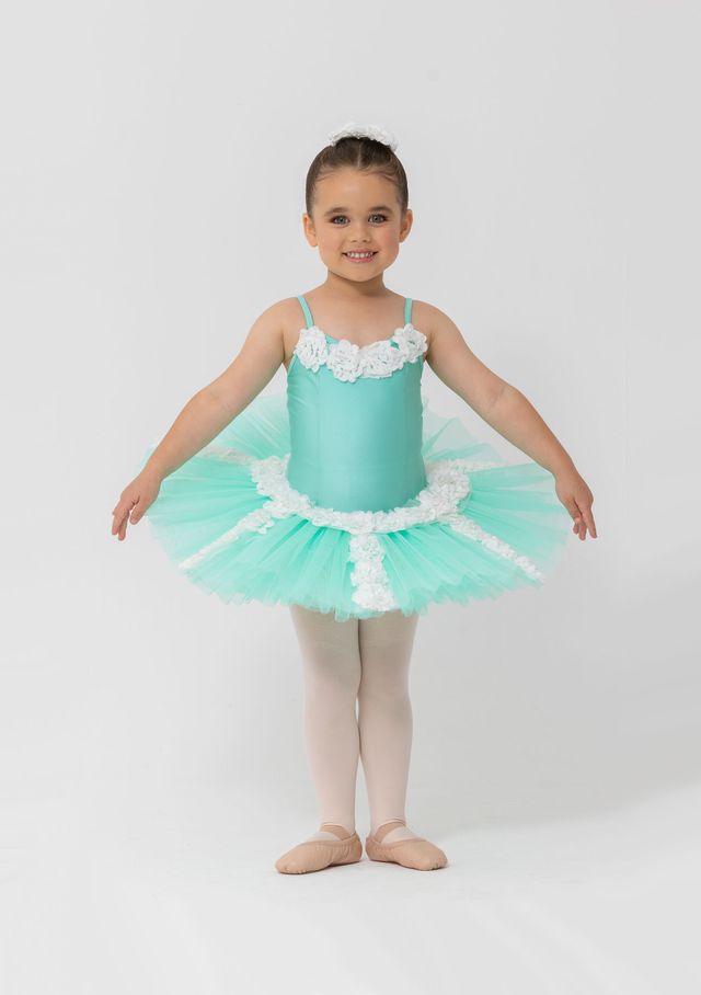 Mint petal tutu child costume ballet