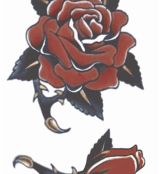 rose tattoo temporary tattoos vintage biker prisoner 