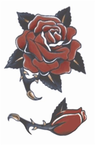 rose tattoo temporary tattoos vintage biker prisoner 