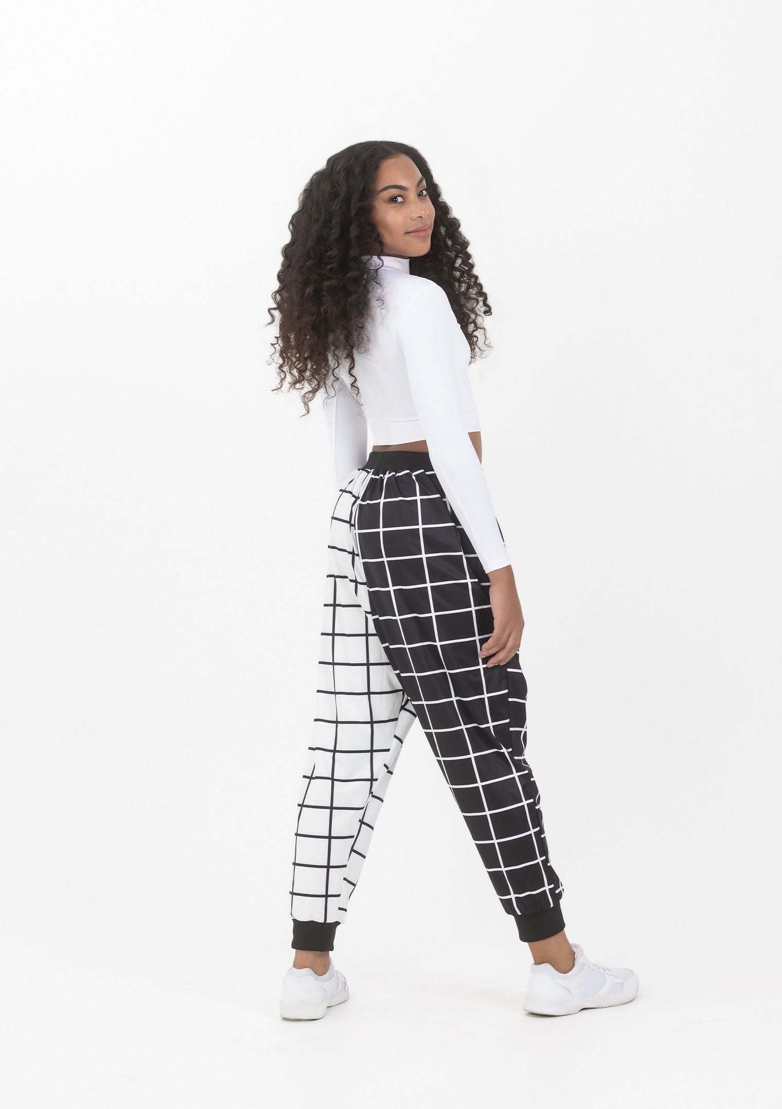 GEO PRINT HAREM PANTS hip hop costume