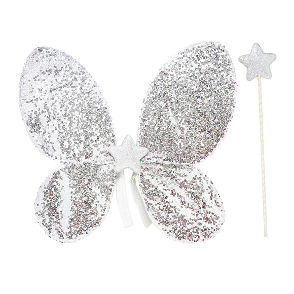 silver sequin fairy wings