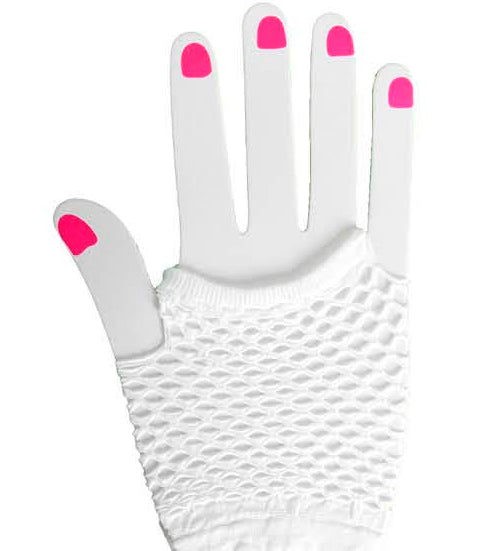 fingerless fishnet gloves 1980s 80s Madonna punk Cyndi Lauper character fancy dress up costume fun bride cancan chorus moulin rouge 