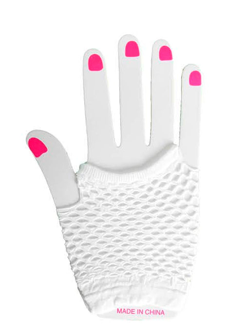 fingerless fishnet gloves 1980s 80s Madonna punk Cyndi Lauper character fancy dress up costume fun bride cancan chorus moulin rouge 