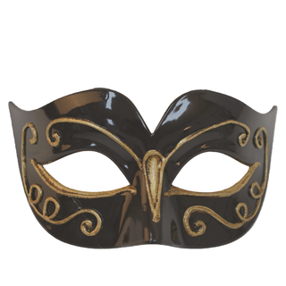 black & gold masquerade mask