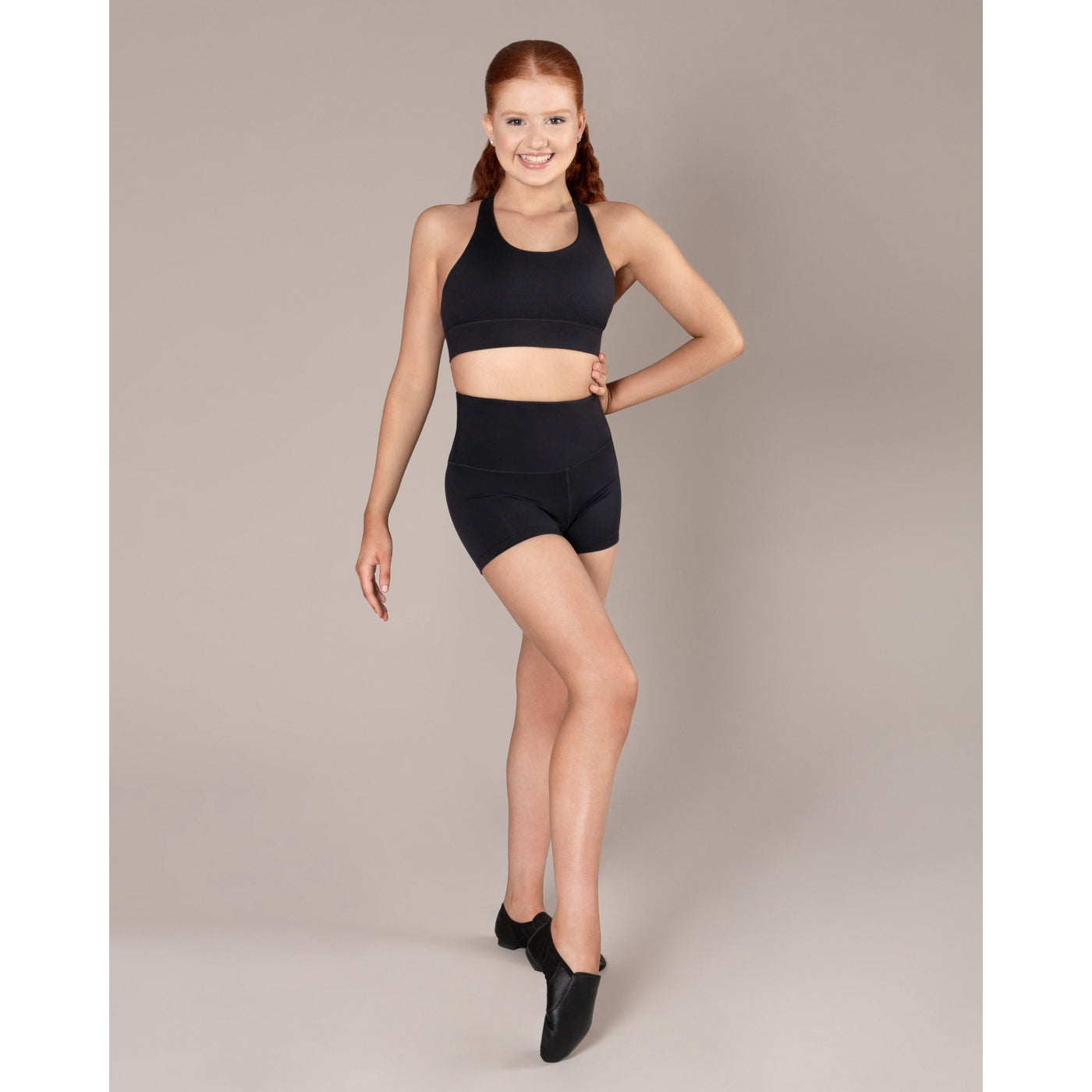 Adjustable Bra Crop Top Black Energetiks Dancewear