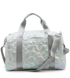 metallic star duffle bag dance bag silver 