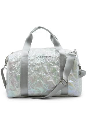 metallic star duffle bag dance bag silver 