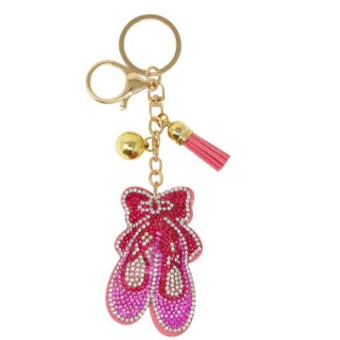 ballerina keyring bag tag ballet shoes