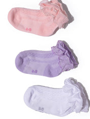 capezio dance sock ruffle tiny dancer multipack multi colours pink white purple dancewear kids children 