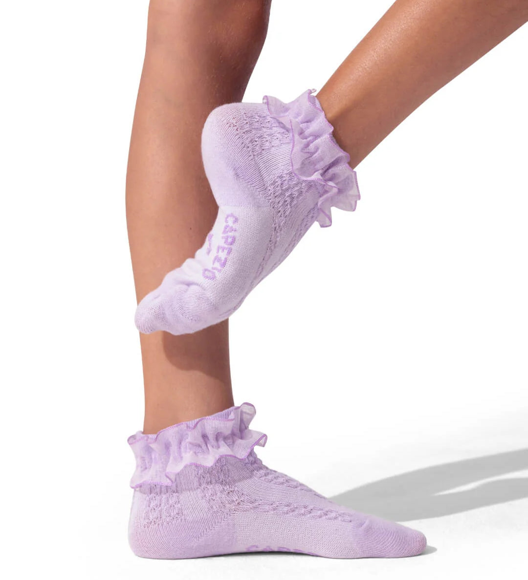 capezio dance sock ruffle tiny dancer multipack multi colours pink white purple dancewear kids children 