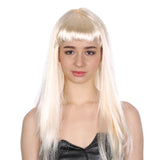 Long Straight  Wig with Fringe - Blonde