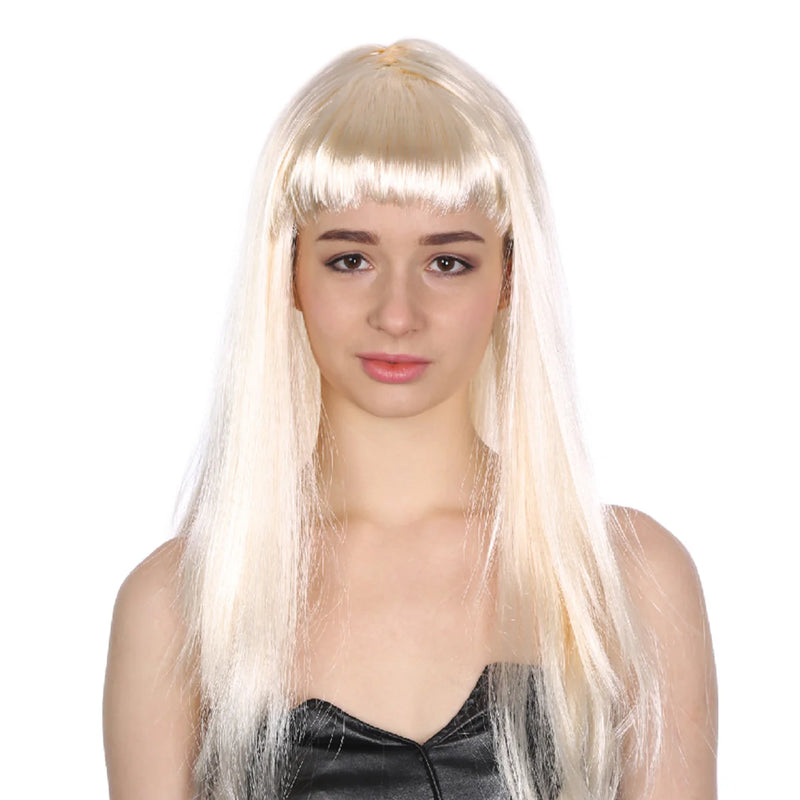 Long Straight  Wig with Fringe - Blonde