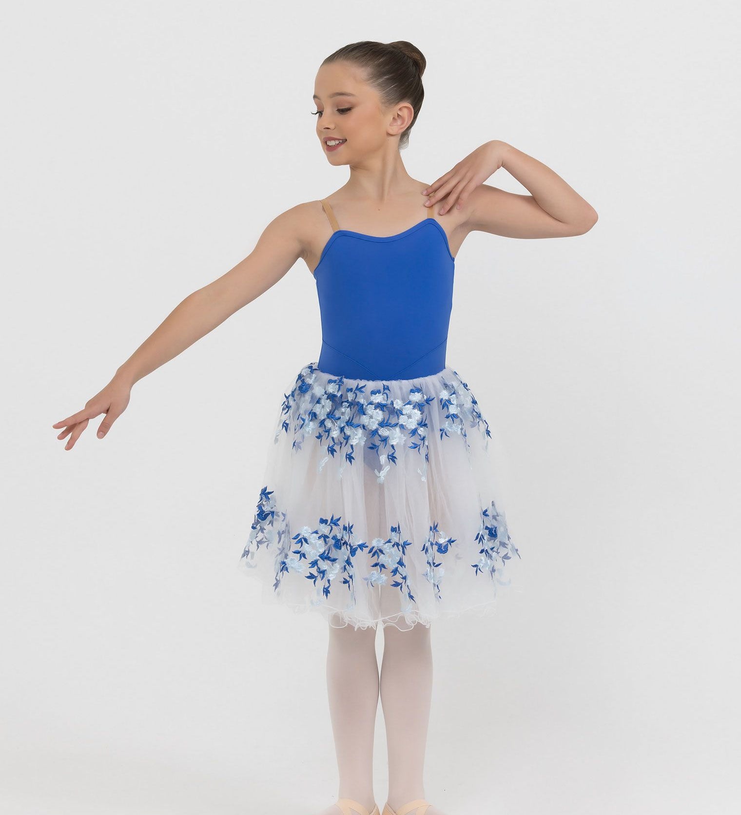 royal blue floral romantic tutu dress ballet costume
