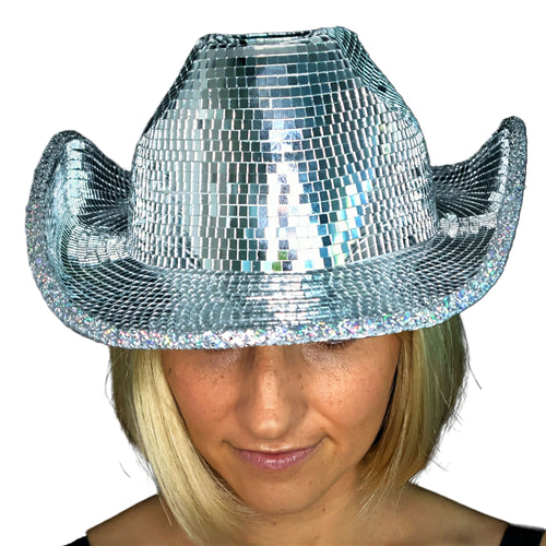 mirror ball cowboy hat beyonce disco metallic 