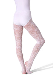 capezio white lace tights