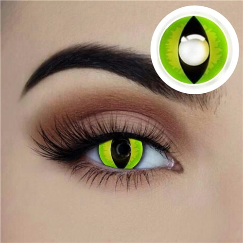 contact lenses green cat halloween eyes