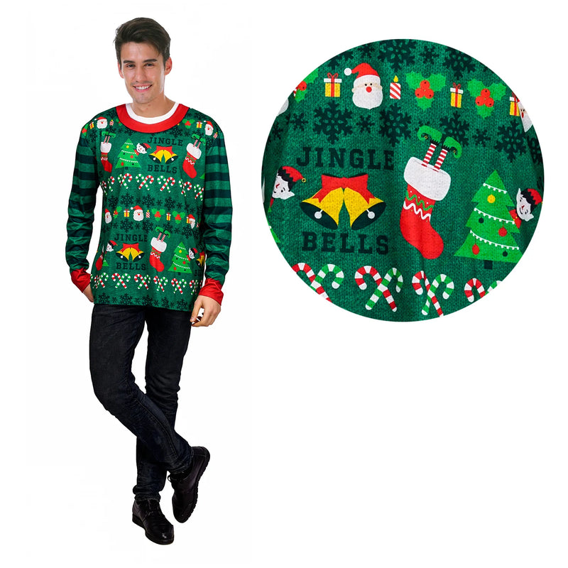 ugly xmas Green Christmas Sweater Top
