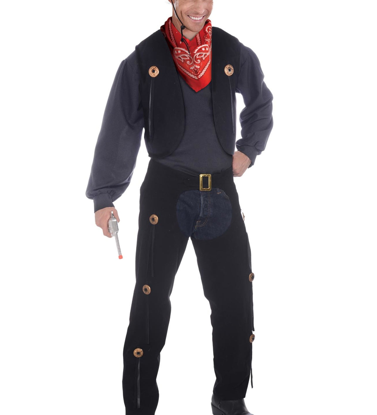 cowboy wild west costume vest and chaps sheriff costume 