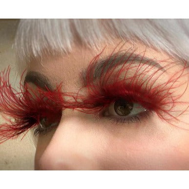 Eyelashes - Floating Feathers Red