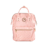 Nova Pink Champagne Quilted Backpack - Small